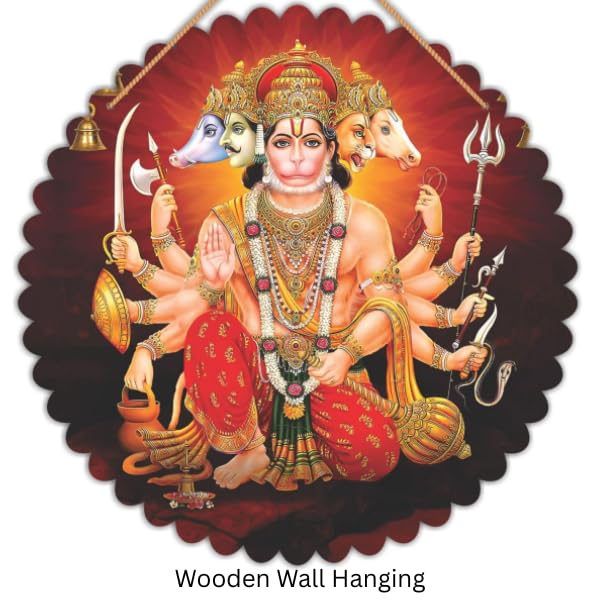 Walltique - Combo Set -2 Hanuman Ji (8' inch & 12' inch Combo) Wall Hanging