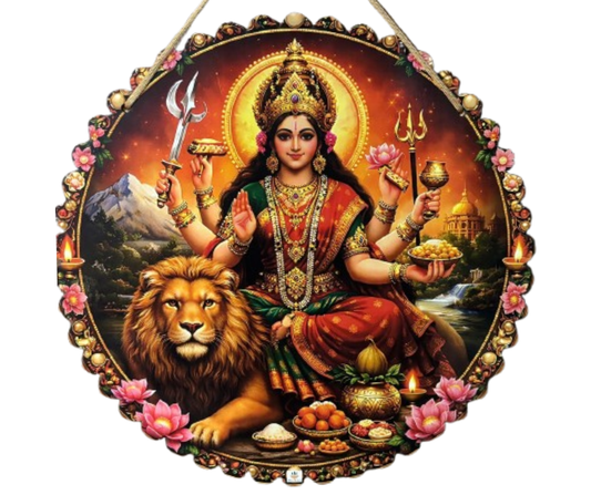 Walltique - Jai Mata Di (जय माता दी) 12 Inch x12 Inch Wall Hanging | Navratri Special