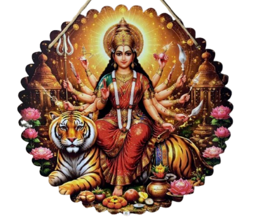Walltique - Jai Mata Di (जय माता दी) 12 Inch x12 Inch Wall Hanging | Navratri Special