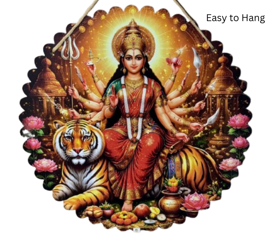Walltique - Jai Mata Di (जय माता दी) 12 Inch x12 Inch Wall Hanging | Navratri Special