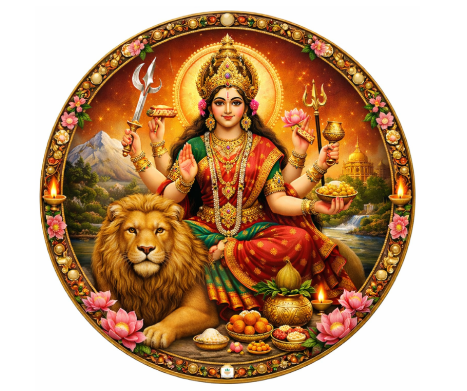 Walltique - Jai Mata Di (जय माता दी) 12 Inch x12 Inch Wall Hanging | Navratri Special