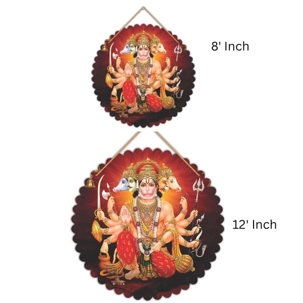Walltique - Combo Set -2 Hanuman Ji (8' inch & 12' inch Combo) Wall Hanging
