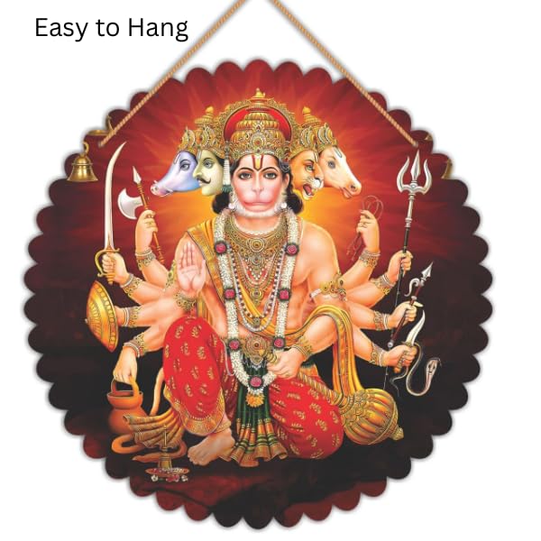 Walltique - Combo Set -2 Hanuman Ji (8' inch & 12' inch Combo) Wall Hanging